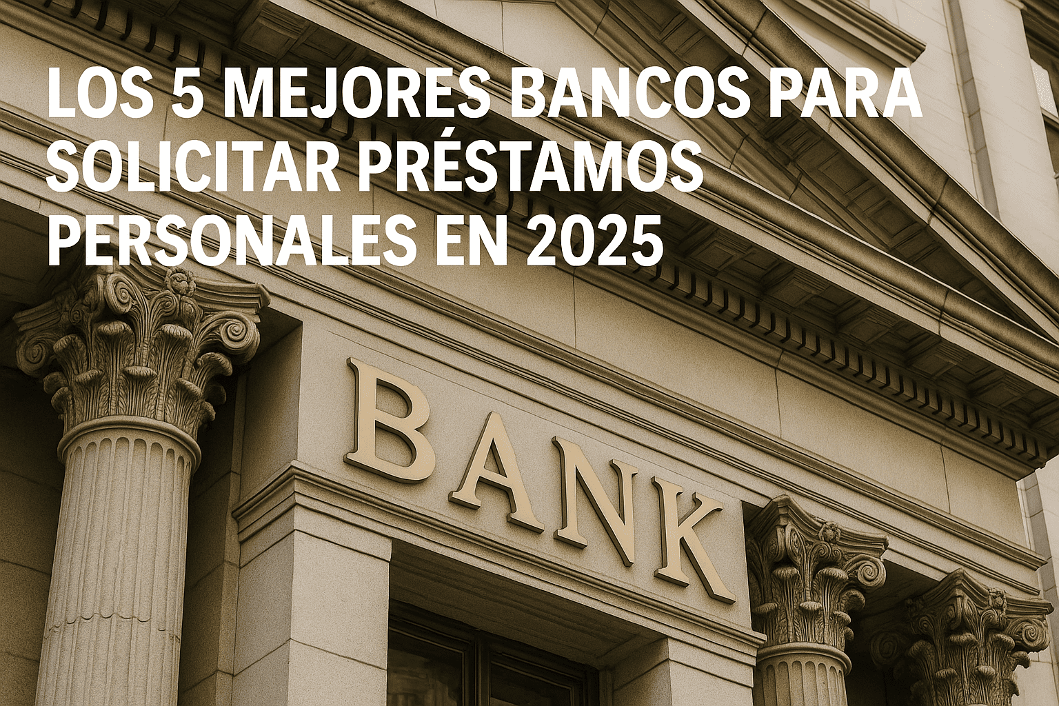Los 5 MEJORES BANCOS para PRÉSTAMOS PERSONALES 2025